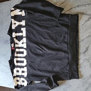 DIVIDED H&M BROOKLYN 100% cotton light weight sweatshirt black&white size XS